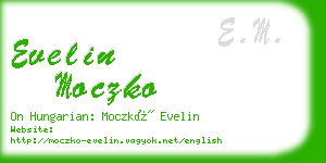 evelin moczko business card